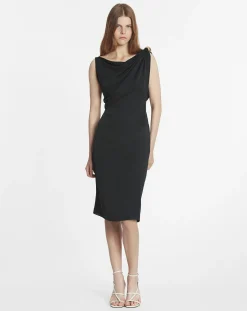 Sale Arpège ring draped silk dress Women Dresses