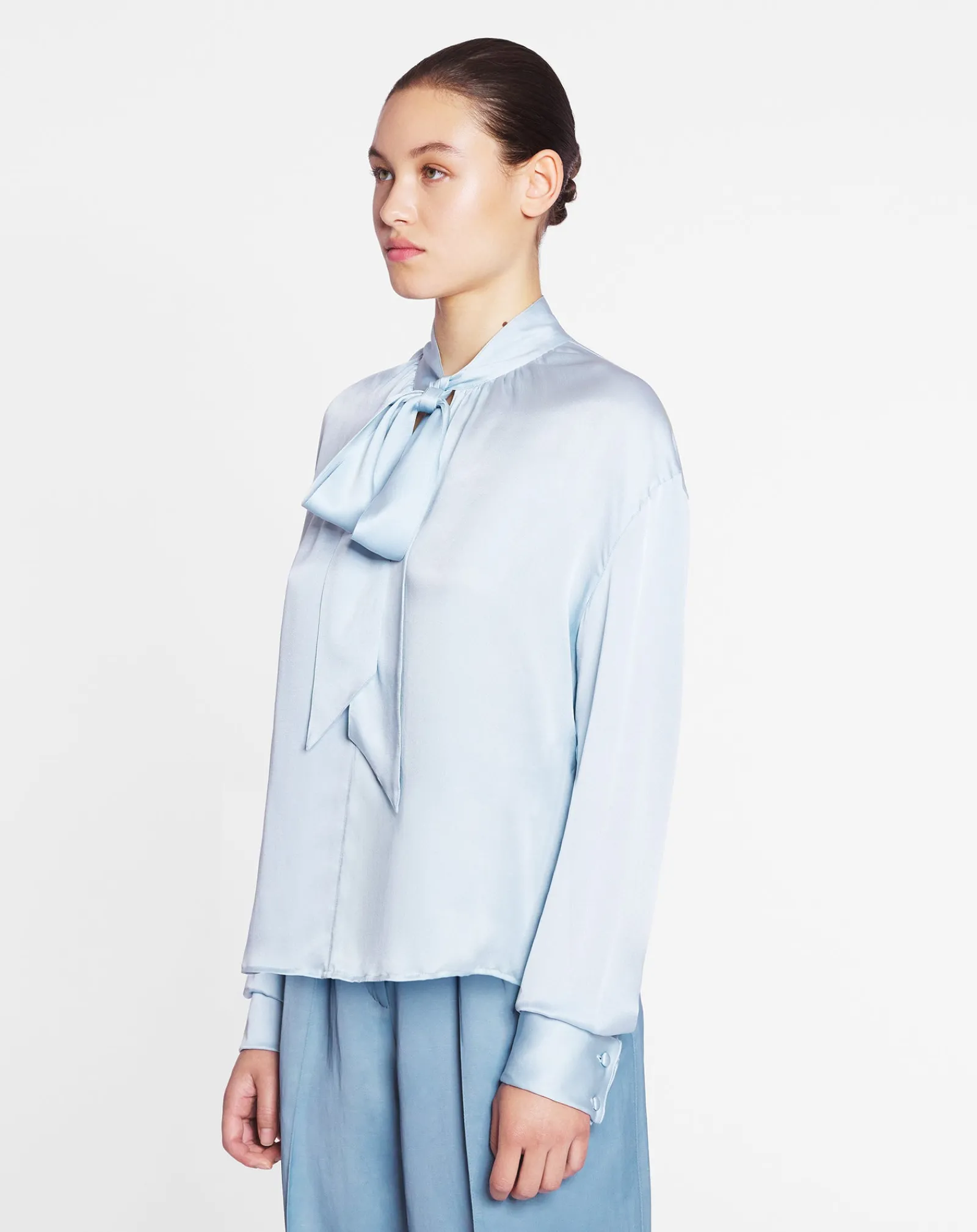 Online Ascot collar blouse Women Tops