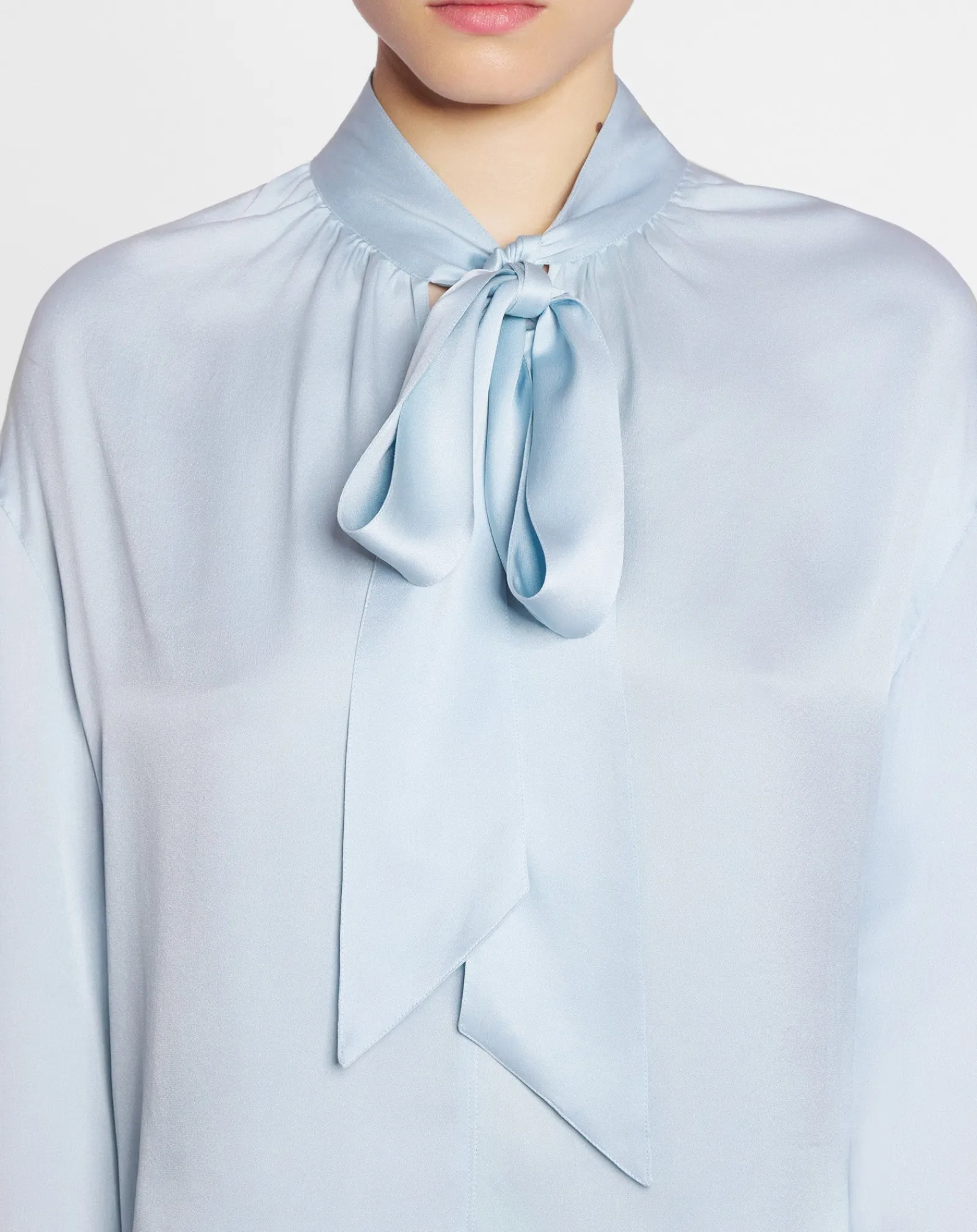 Online Ascot collar blouse Women Tops