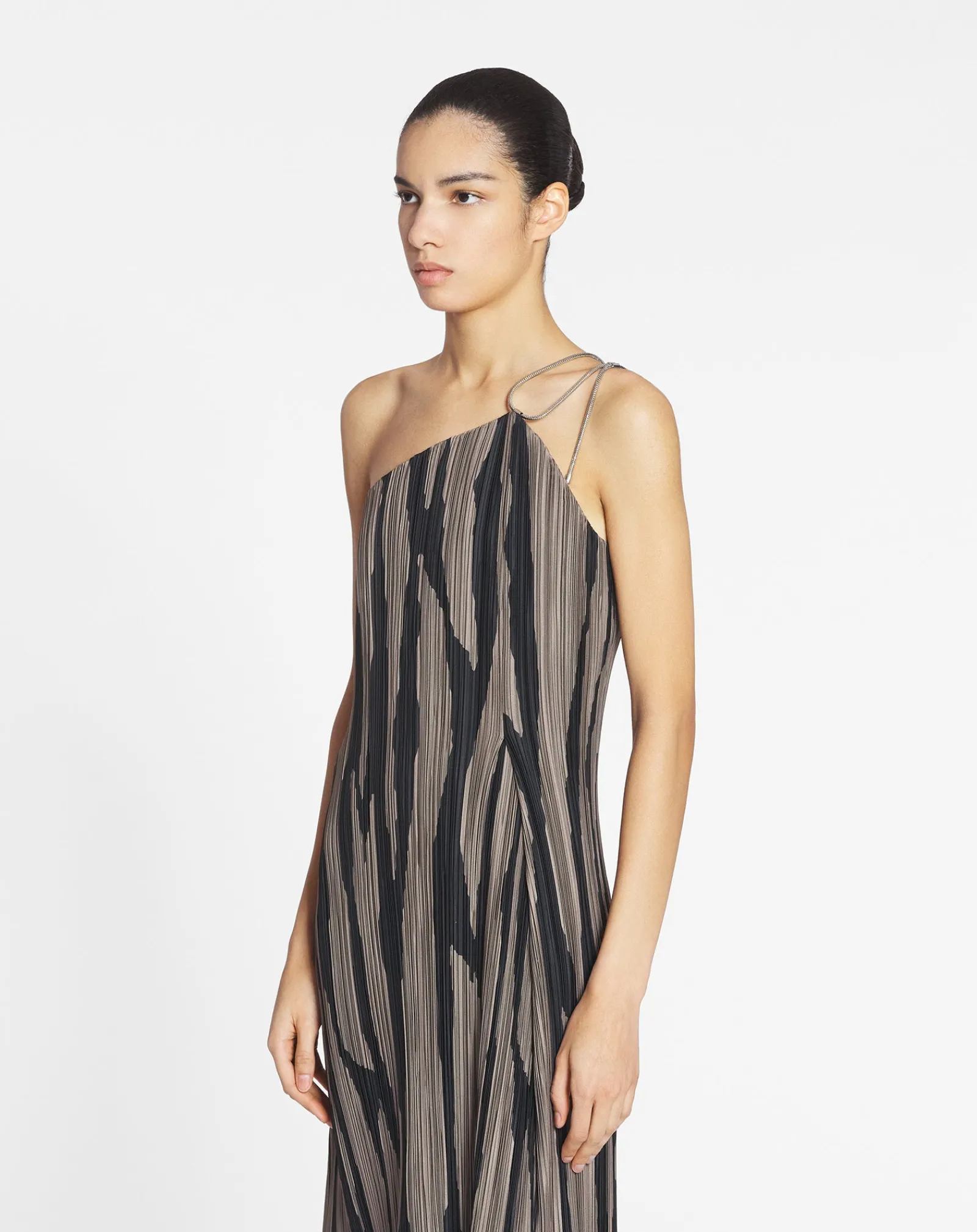 Outlet Asymmetrical cascade-effect dress Women Dresses