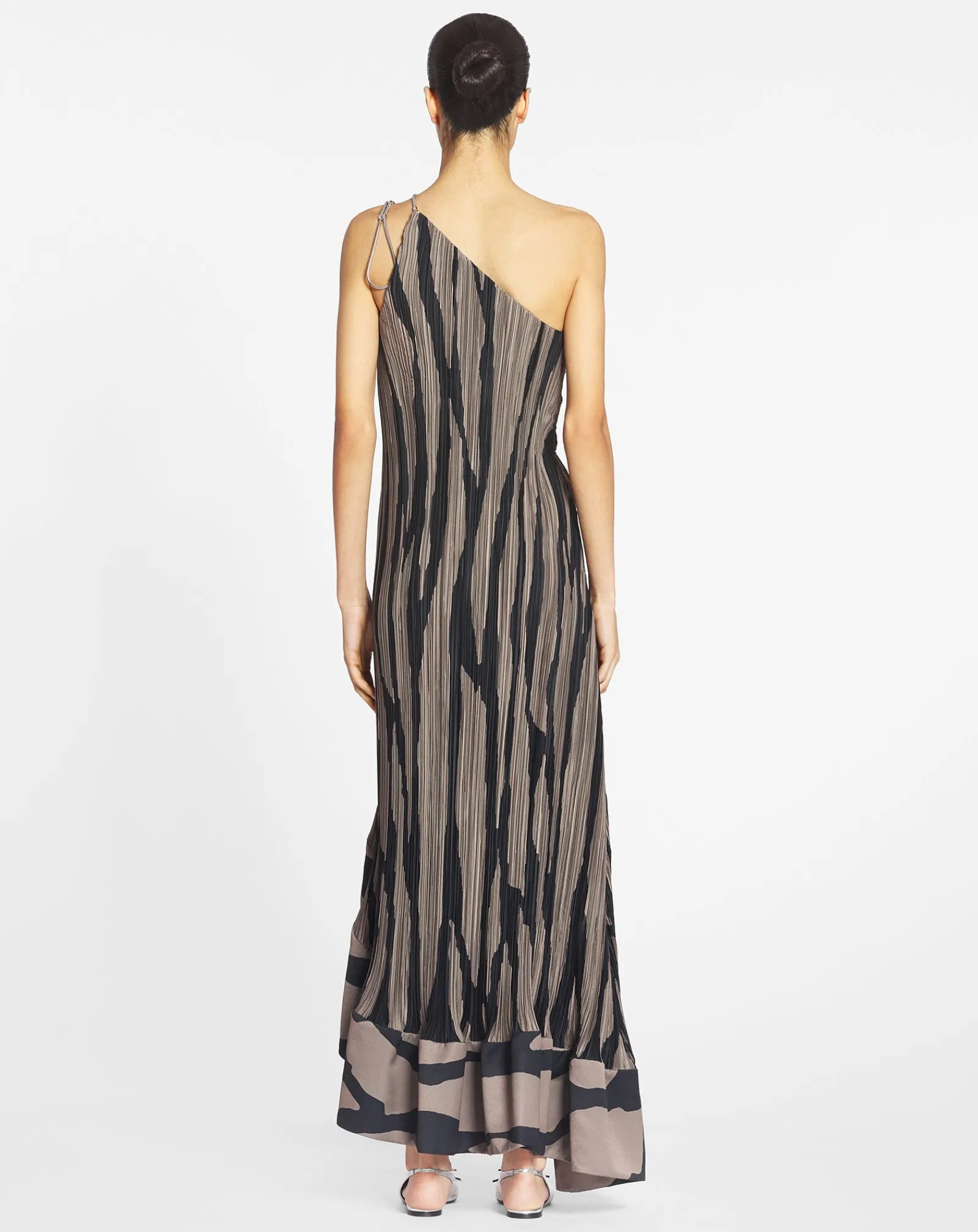 Outlet Asymmetrical cascade-effect dress Women Dresses