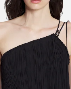 New Asymmetrical pleated dress Women Dresses