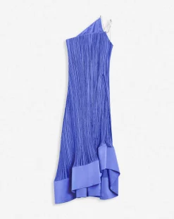 Online Asymmetrical pleated dress Women Dresses