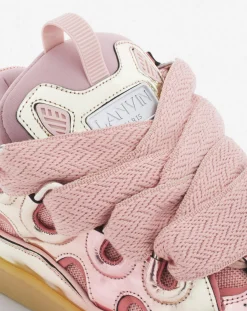 Online Curb sneakers in metallic leather Women Sneakers