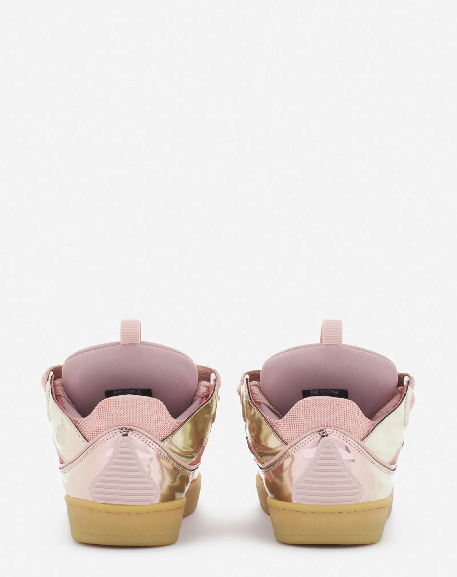 Online Curb sneakers in metallic leather Women Curb
