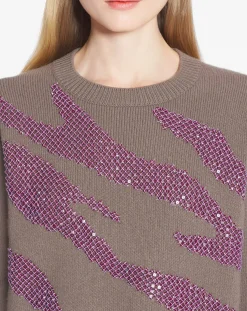 Discount Embroidered knit sweater Women Knitwear