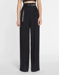 Sale Embroidered wide-leg pants Women Pants