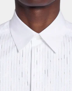 Sale Fitted shirt with an embroidered bib front Shirts