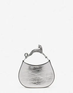 Online Hobo cat bag in metallic leather Women Hobo