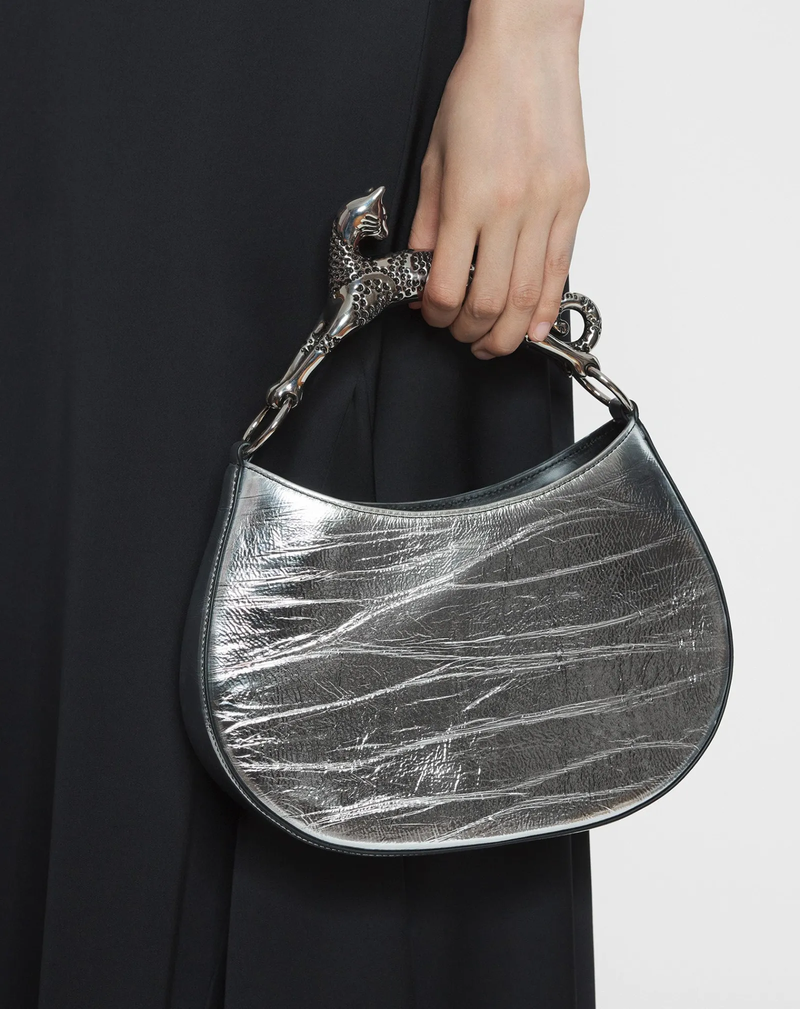 Hobo cat bag in metallic leather Women Tote Bags & Top Handle Bags