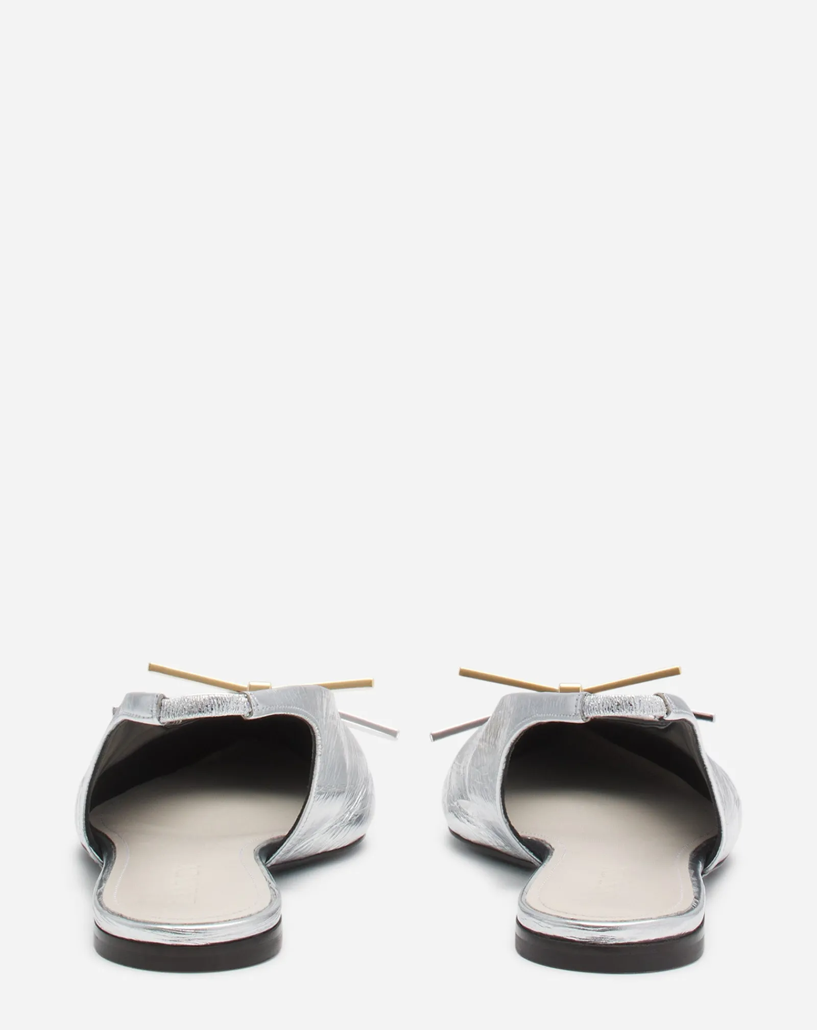 Sale bow slingback in metallic leather Women Ballerinas
