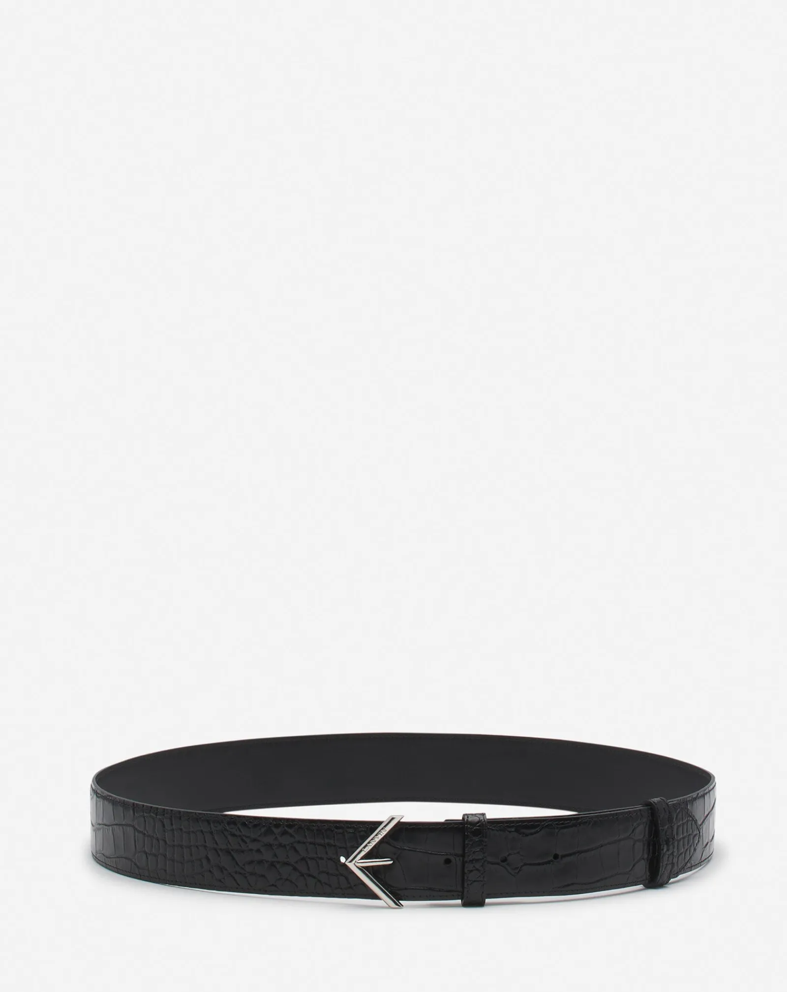 Clearance signature belt in crocodile-effect leather Belts