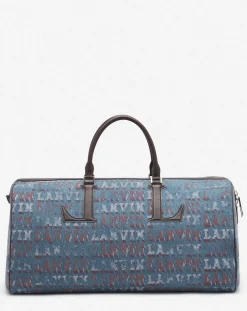 Best x future denim travel bag with logo print Tote Bags