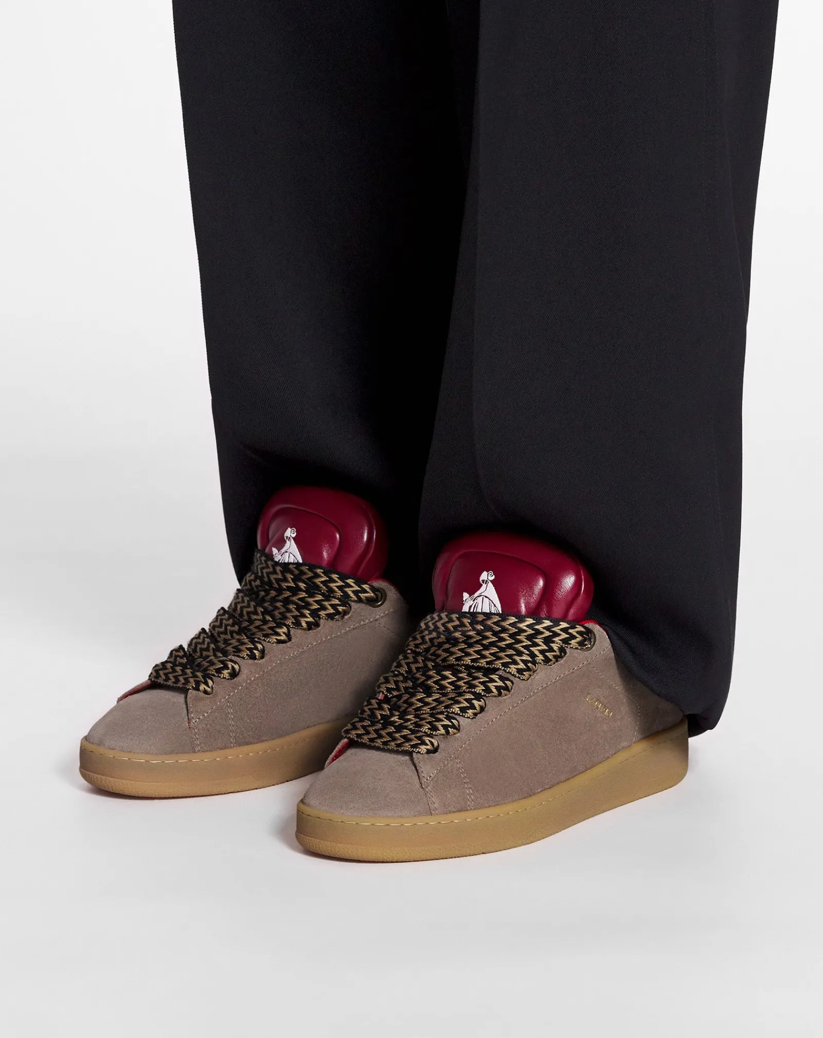 Outlet x future hyper curb sneakers in leather and suede for men Sneakers