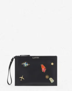 Clearance x future leather clutch with pins Wallets & Small Leather Goods