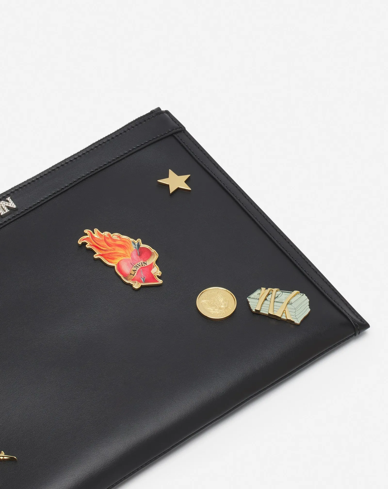Clearance x future leather clutch with pins Wallets & Small Leather Goods