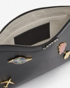 Clearance x future leather clutch with pins Wallets & Small Leather Goods