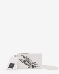 Sale x future leather double clutch with eagle print Wallets & Small Leather Goods
