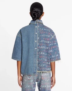 Sale x future unisex asymmetrical printed shirt Shirts