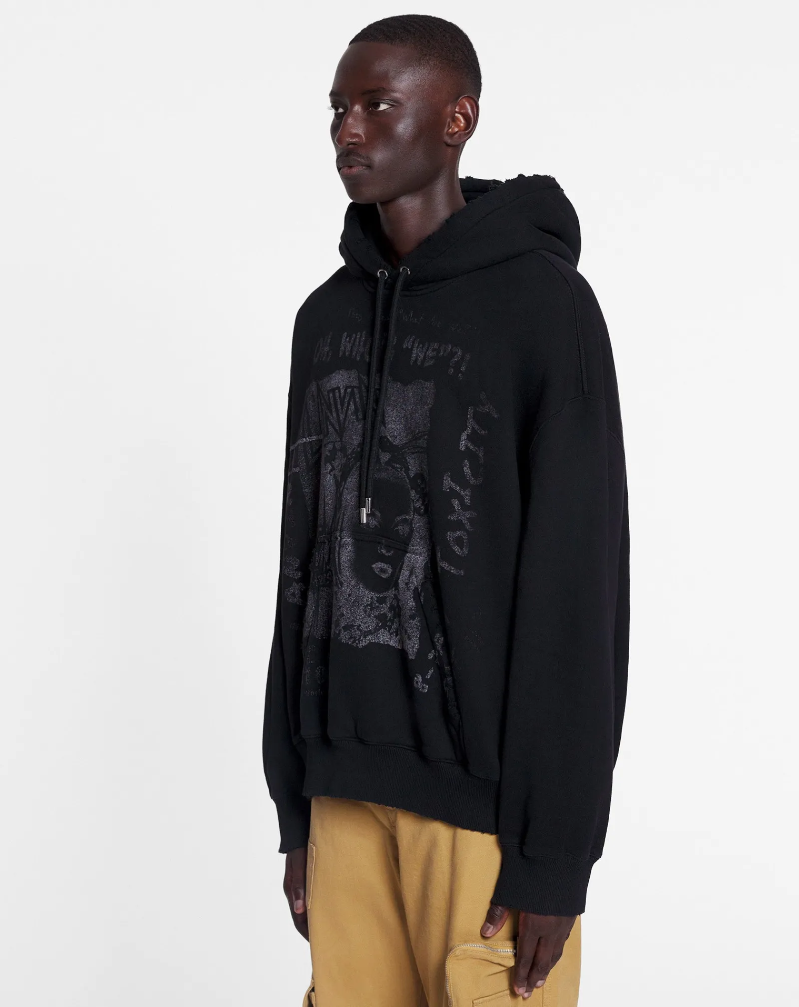 Clearance x future unisex loose-fit printed hoodie Women T-shirts & Sweatshirts