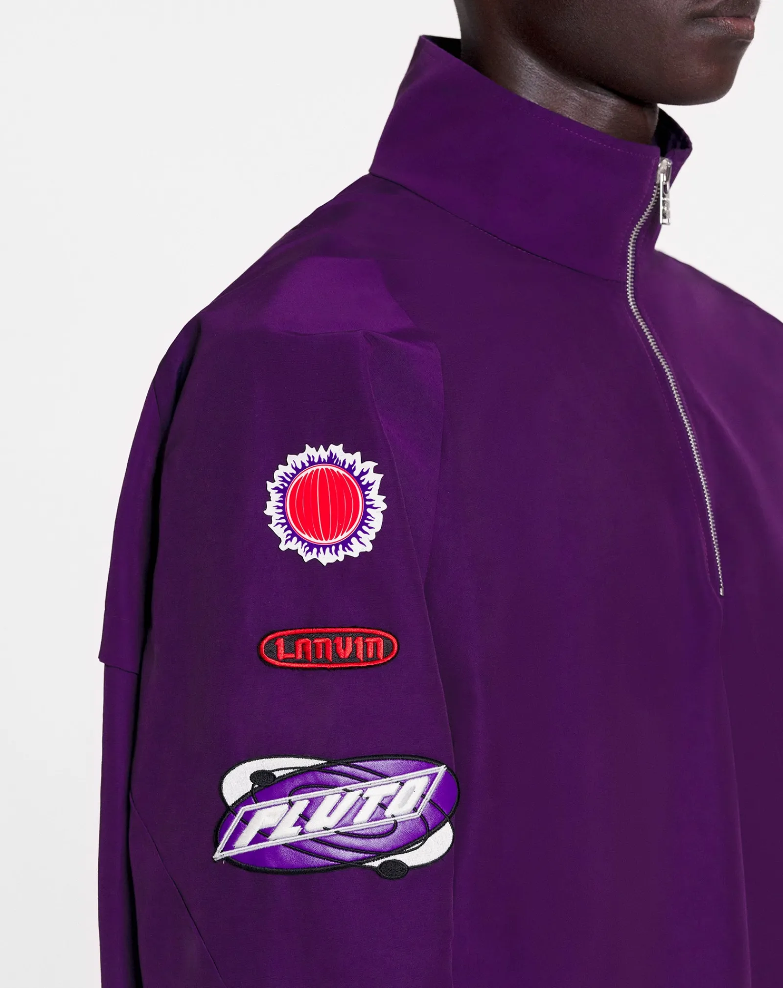 Online x future windbreaker with zipper and emblems Coats & Jackets