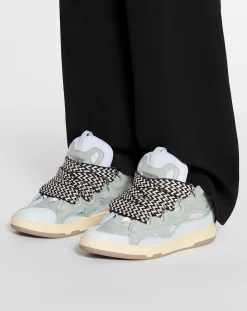 Hot Leather curb sneakers Women Curb