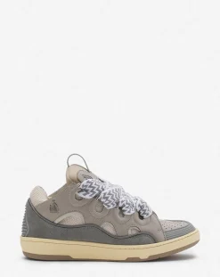 New Leather curb sneakers Women Curb