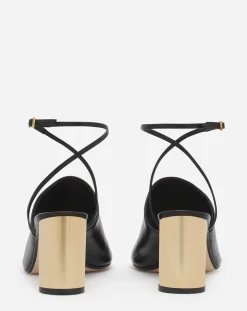 Clearance Leather sequence by chunky heeled sandals Women Sandals & Mules