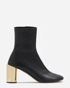 Hot Leather sequence by chunky heeled boots Women Boots & Booties