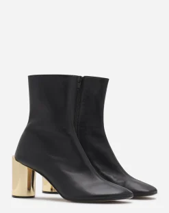 Hot Leather sequence by chunky heeled boots Women Boots & Booties