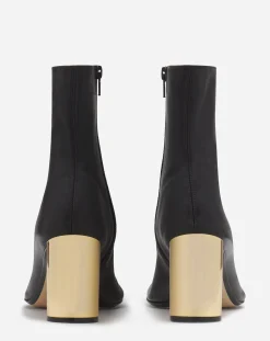 Hot Leather sequence by chunky heeled boots Women Boots & Booties