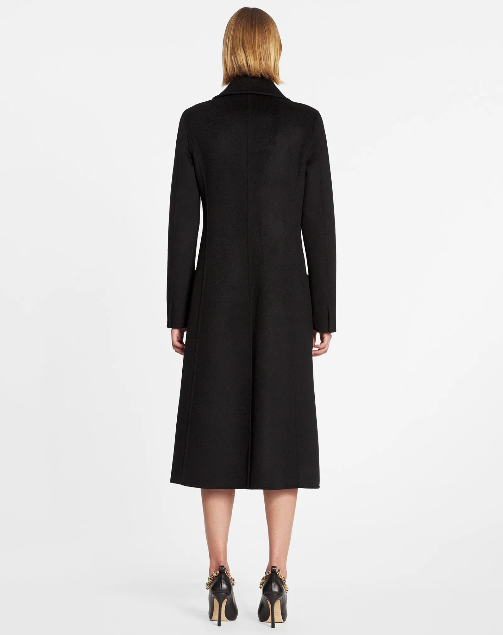 Outlet Long coat in double-faced cashmere Women Coats & Jackets