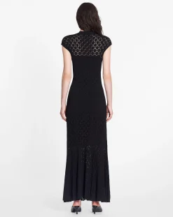 Clearance Long dress in lace effect knit Women Dresses