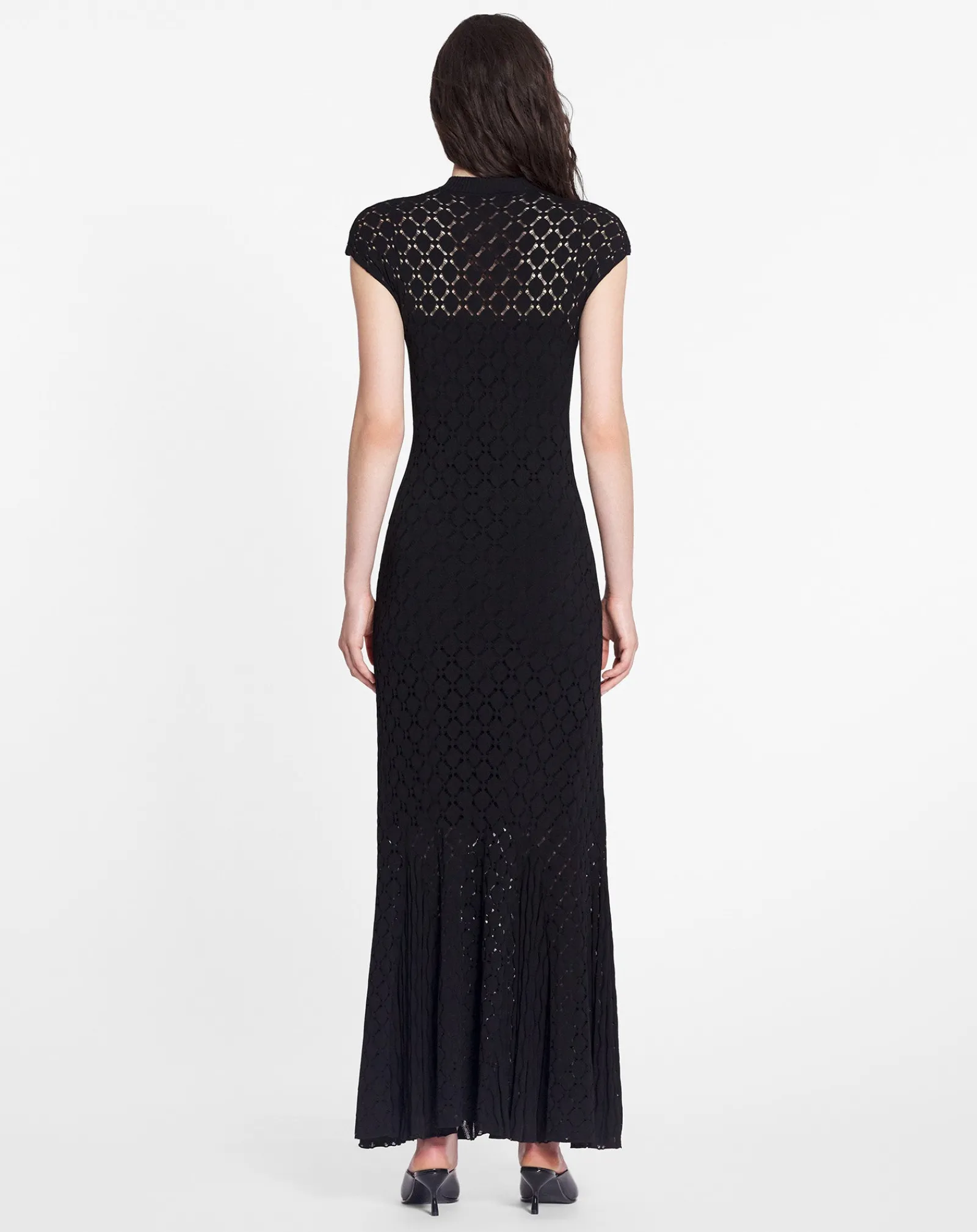 Clearance Long dress in lace effect knit Women Dresses