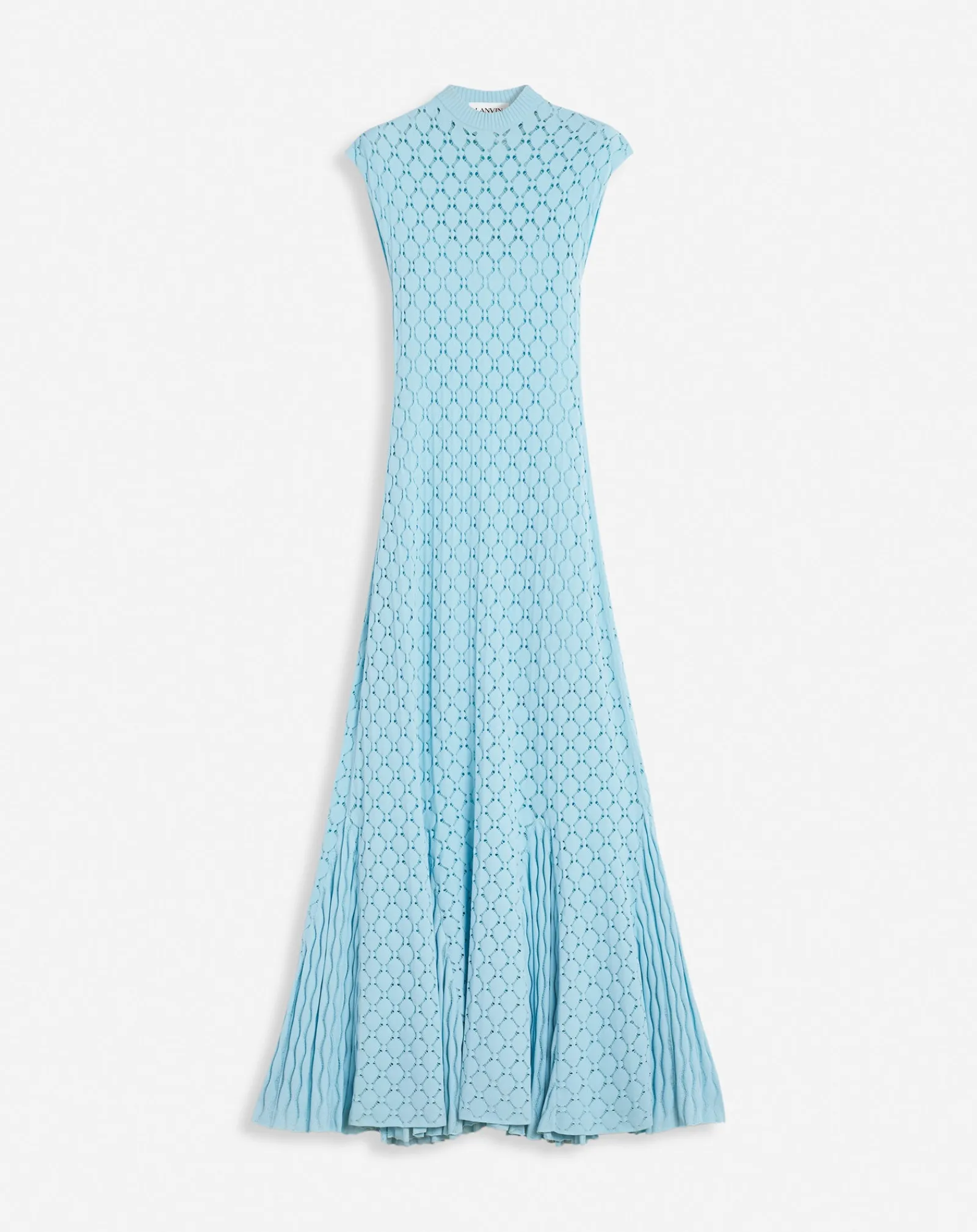 Outlet Long dress in lace effect knit Women Dresses