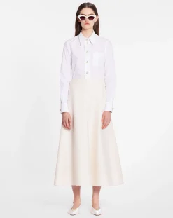 New Long sleeve shirt in poplin Women Tops