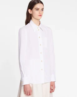 New Long sleeve shirt in poplin Women Tops
