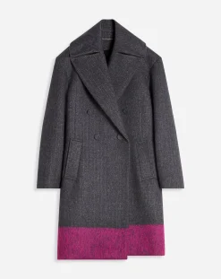 Discount Loose-fit two-tone coat Women Coats & Jackets