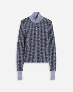 Lurex jacquard top Women Knitwear