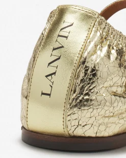 Best Mary jane in crackled metallic leather Women Ballerinas