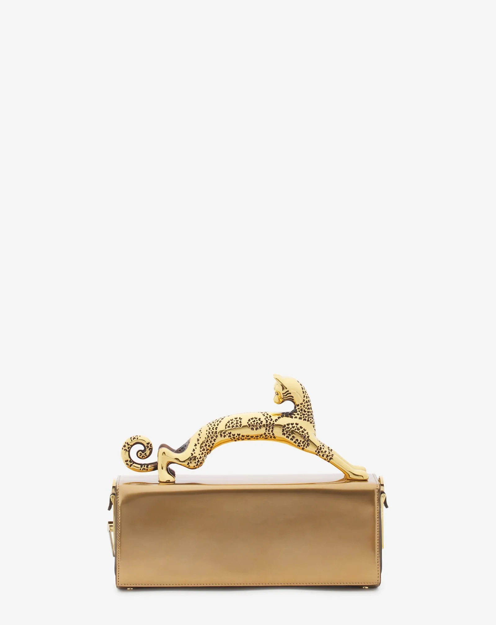 New Medium pencil cat bag in metallic leather Women Pencil