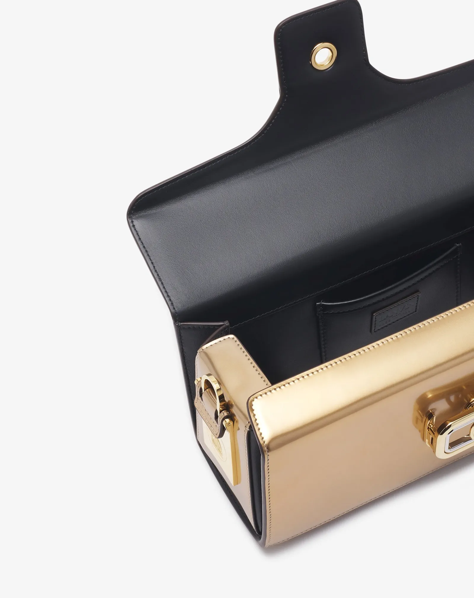 New Medium pencil cat bag in metallic leather Women Pencil