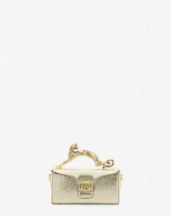 Nano pencil cat bag in crackled metallic leather Women Mini Bags & Clutches