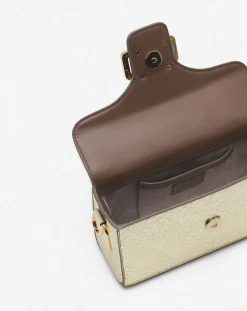 Clearance Nano pencil cat bag in crackled metallic leather Women Pencil