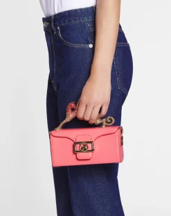 Clearance Nano pencil cat bag in leather and rhinestones Women Crossbody Bags & Shoulder Bags