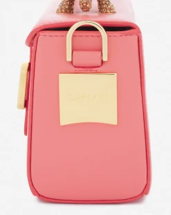 Clearance Nano pencil cat bag in leather and rhinestones Women Crossbody Bags & Shoulder Bags