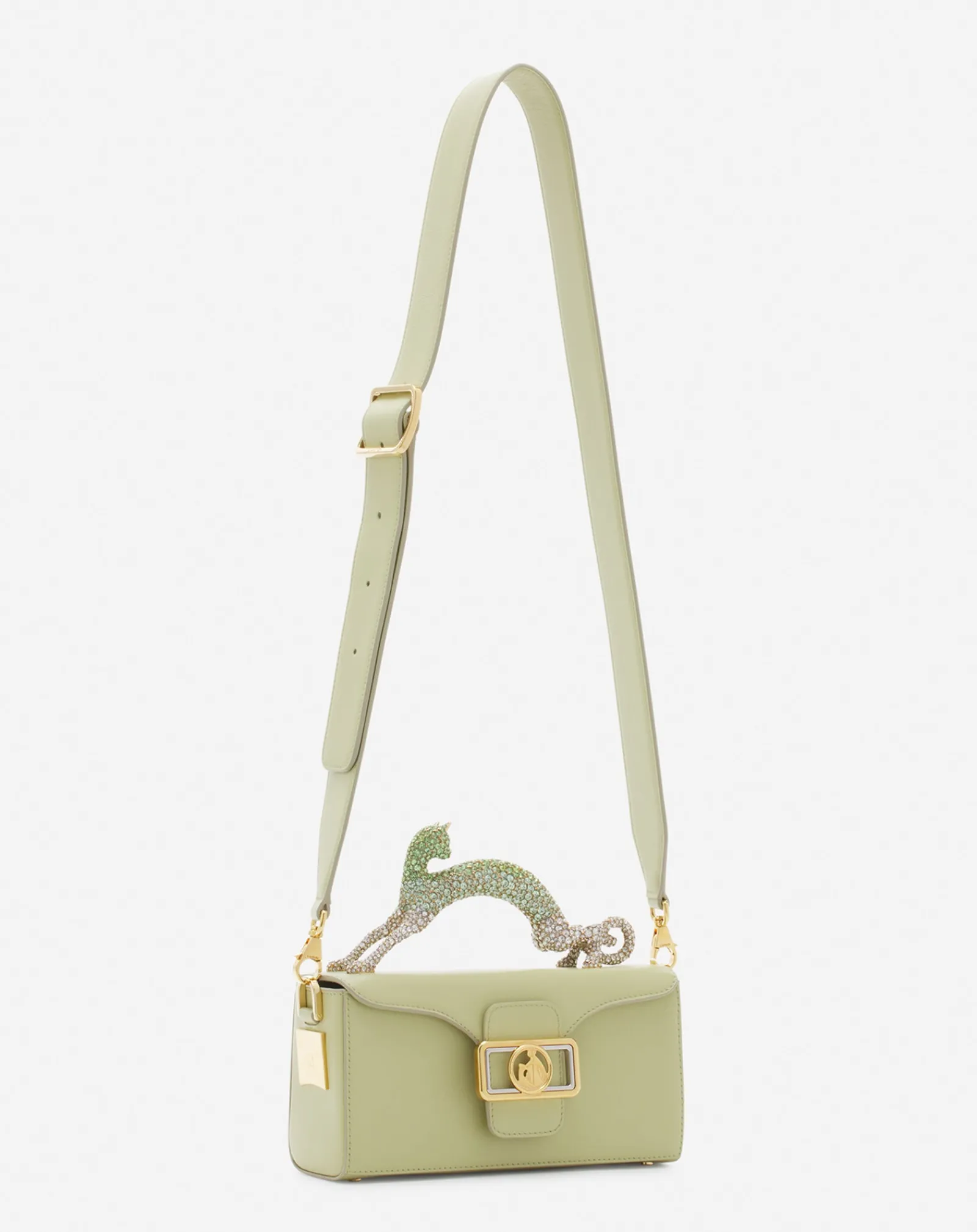 Outlet Nano pencil cat bag in leather and rhinestones Women Mini Bags & Clutches