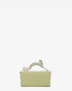 Outlet Nano pencil cat bag in leather and rhinestones Women Mini Bags & Clutches