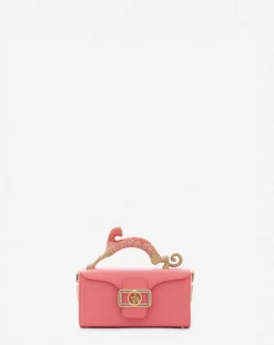 Hot Nano pencil cat bag in leather and rhinestones Women Pencil