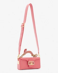 Hot Nano pencil cat bag in leather and rhinestones Women Pencil